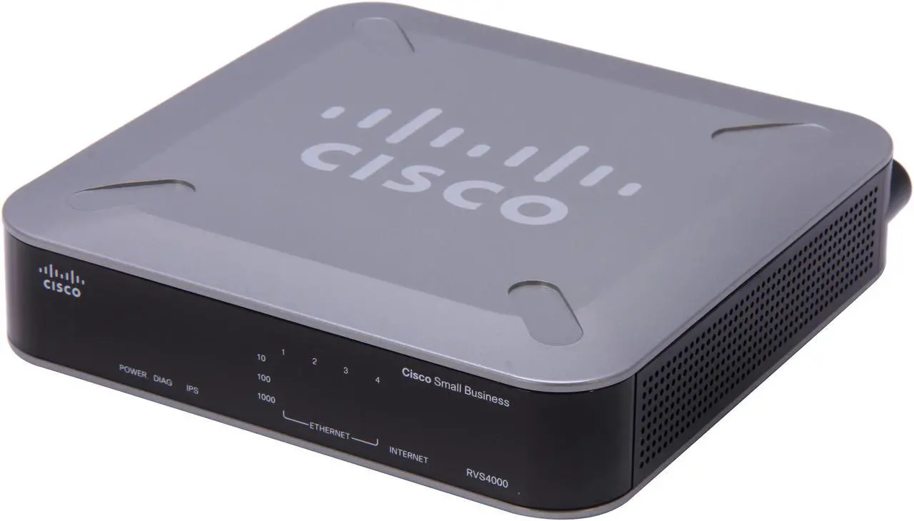 Main image of Cisco Small Business RVS4000 Gigabit Security Router with VPN 1 x RJ45 WAN Ports 4 x 10/100/1000Mbps LAN Ports