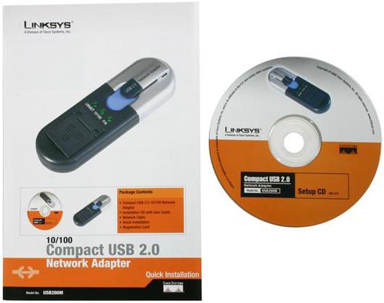 Alt view image 6 of 7 - LINKSYS USB200M Compact USB 2.0 10/100 Network Adapter 10/100Mbps USB 1 x RJ45