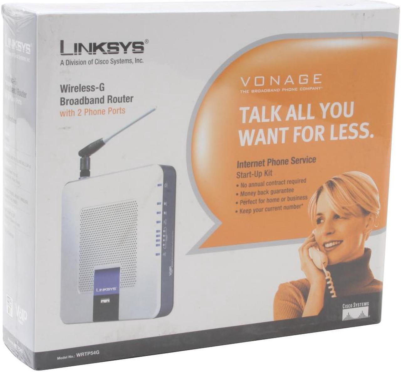 Alt view image 5 of 5 - LINKSYS WRTP54G Wireless-G Broadband Router Powered by Vonage with 2 Phone Ports