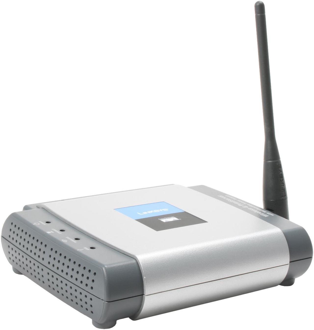 LINKSYS WPSM54G Wireless-G Print Server 802.11b / g, RJ45 USB 2.0