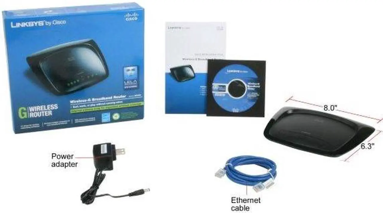 Alt view image 4 of 9 - Linksys WRT54G2 Wireless Broadband Router 802.11b/g up to 54Mbps/ 10/100 Mbps Ethernet Port x4