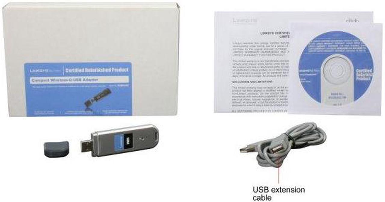 Alt view image 4 of 4 - Linksys WUSB54GC-RM Compact Wireless-G Adapter IEEE 802.11b/g USB 2.0 Up to 54Mbps Wireless Data Rates