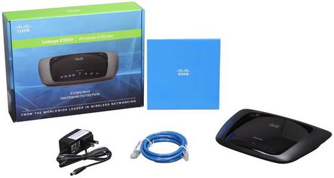 Alt view image 9 of 9 - Linksys E1000 802.11b/g/n Wireless Broadband Router up to 300Mbps/ 10/100 Mbps Ethernet Port x4