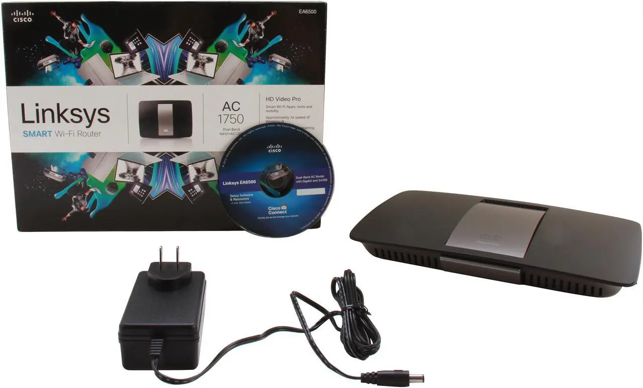 Alt view image 7 of 6 - Linksys EA6500 V2 AC1750 Wi-Fi Wireless Dual-Band+ Router with Gigabit, Smart Wi-Fi App Enabled, Open Source supported