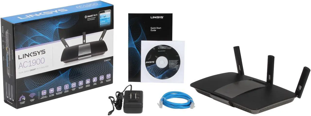Alt view image 5 of 5 - Linksys EA6900 AC1900 Dual Band SMART Wi-Fi Gigabit Router