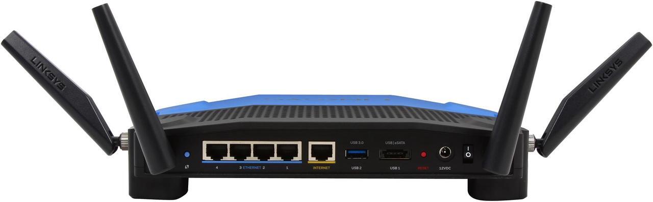 Alt view image 6 of 6 - Linksys WRT1900AC Wireless AC Dual Band Router AC1900, Open Source ready, eSATA/ USB 3.0 Ports