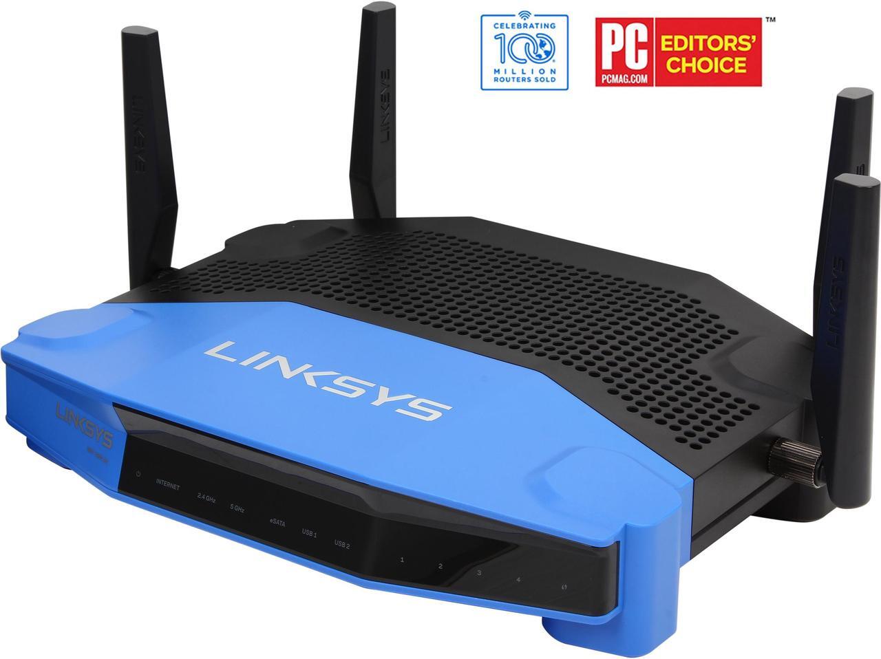 Main image of Linksys WRT1900AC Wireless AC Dual Band Router AC1900, Open Source ready, eSATA/ USB 3.0 Ports