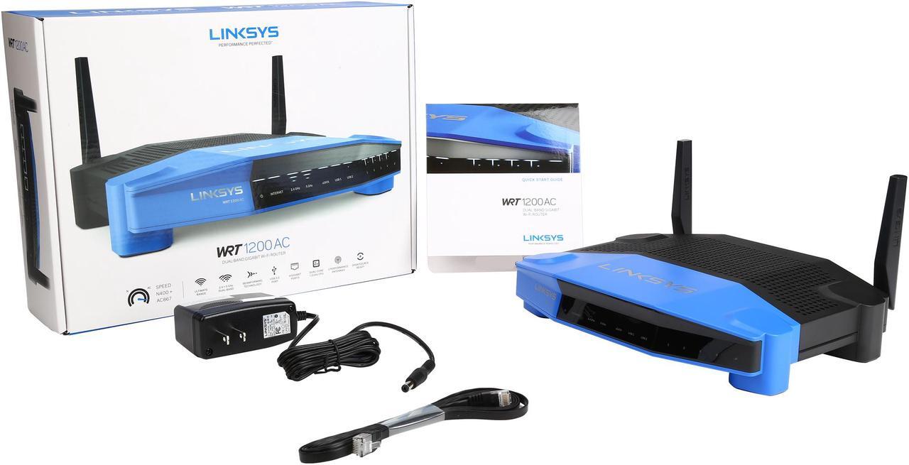 Alt view image 7 of 6 - Linksys WRT1200AC Wireless AC1200 Dual-Band and Wi-Fi Wireless Router with Gigabit and USB 3.0 Ports and eSATA