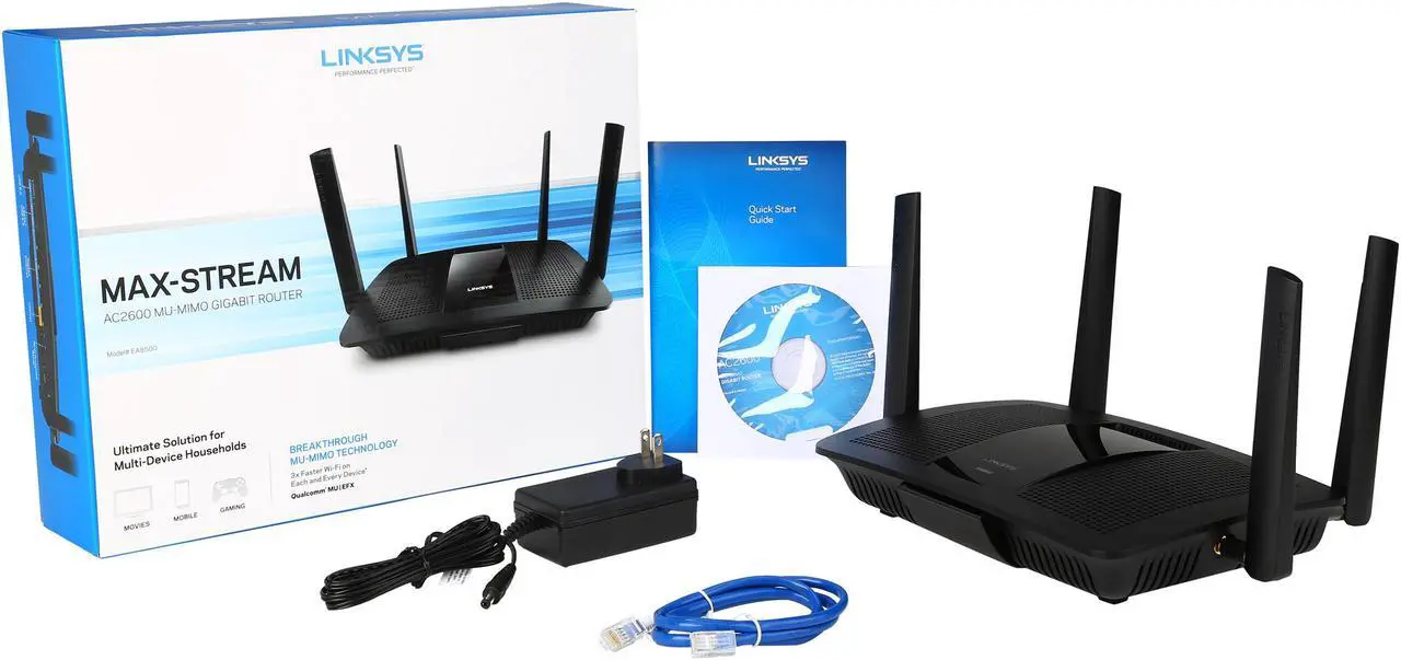 Alt view image 7 of 6 - Linksys EA8500 Max-stream AC2600 Mu-Mimo Smart Wi-fi Router