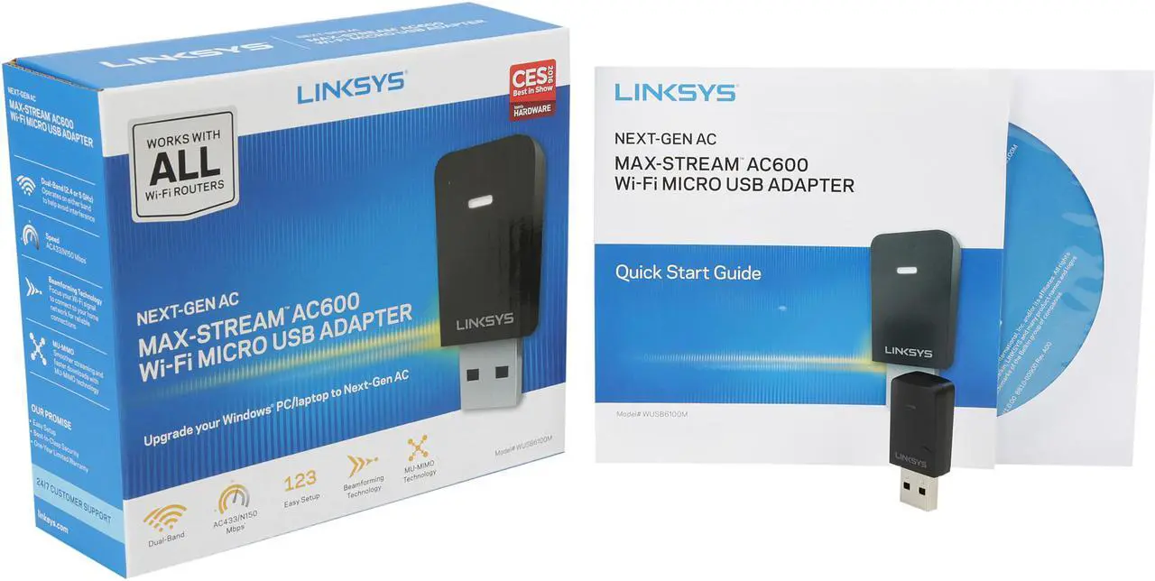 Alt view image 6 of 5 - LINKSYS WUSB6100M Next-Gen AC AC600 Mu-Mimo USB Adapter