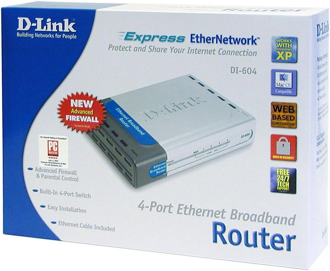 Alt view image 4 of 5 - D-Link DI-604 Cable / DSL Router  4-Port Switch