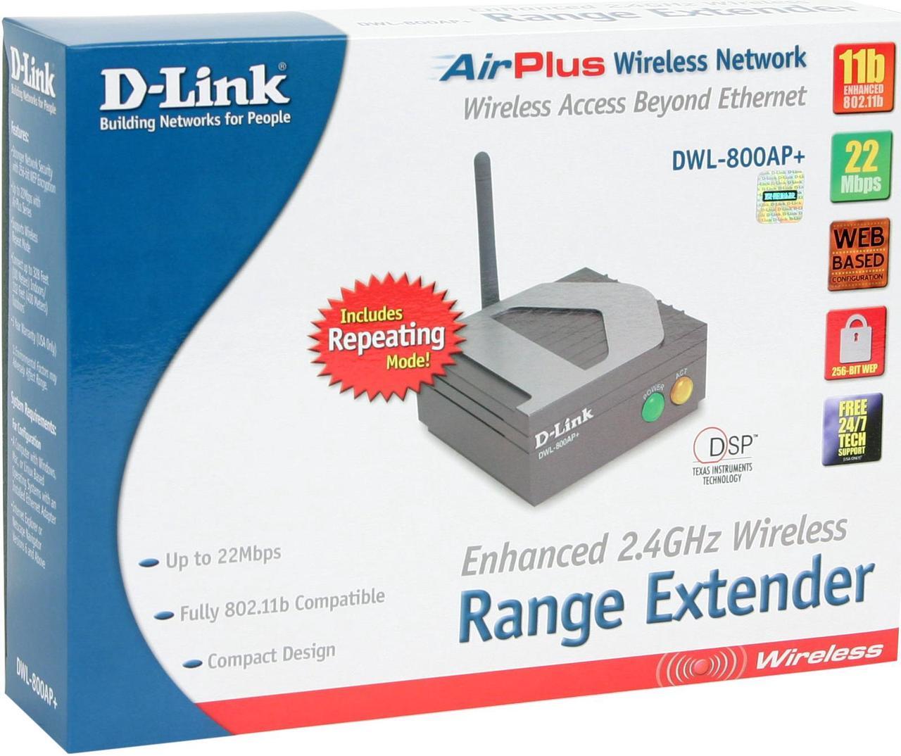 Alt view image 2 of 2 - D-Link DWL-800AP+ Enhanced 2.4GHz Wireless Range Extender