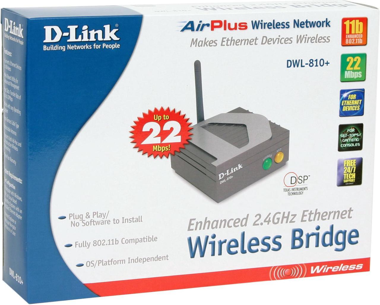 Alt view image 2 of 2 - D-Link DWL-810+ 22Mbps Wireless Bridge