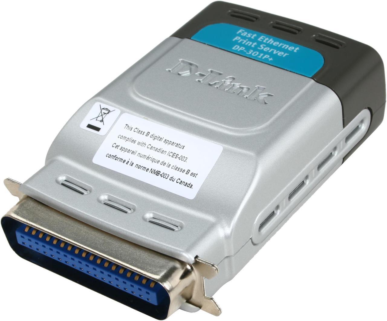 Main image of D-Link DP-301P+ Fast Ethernet Print Server RJ45 Parallel Port with Centronics connector