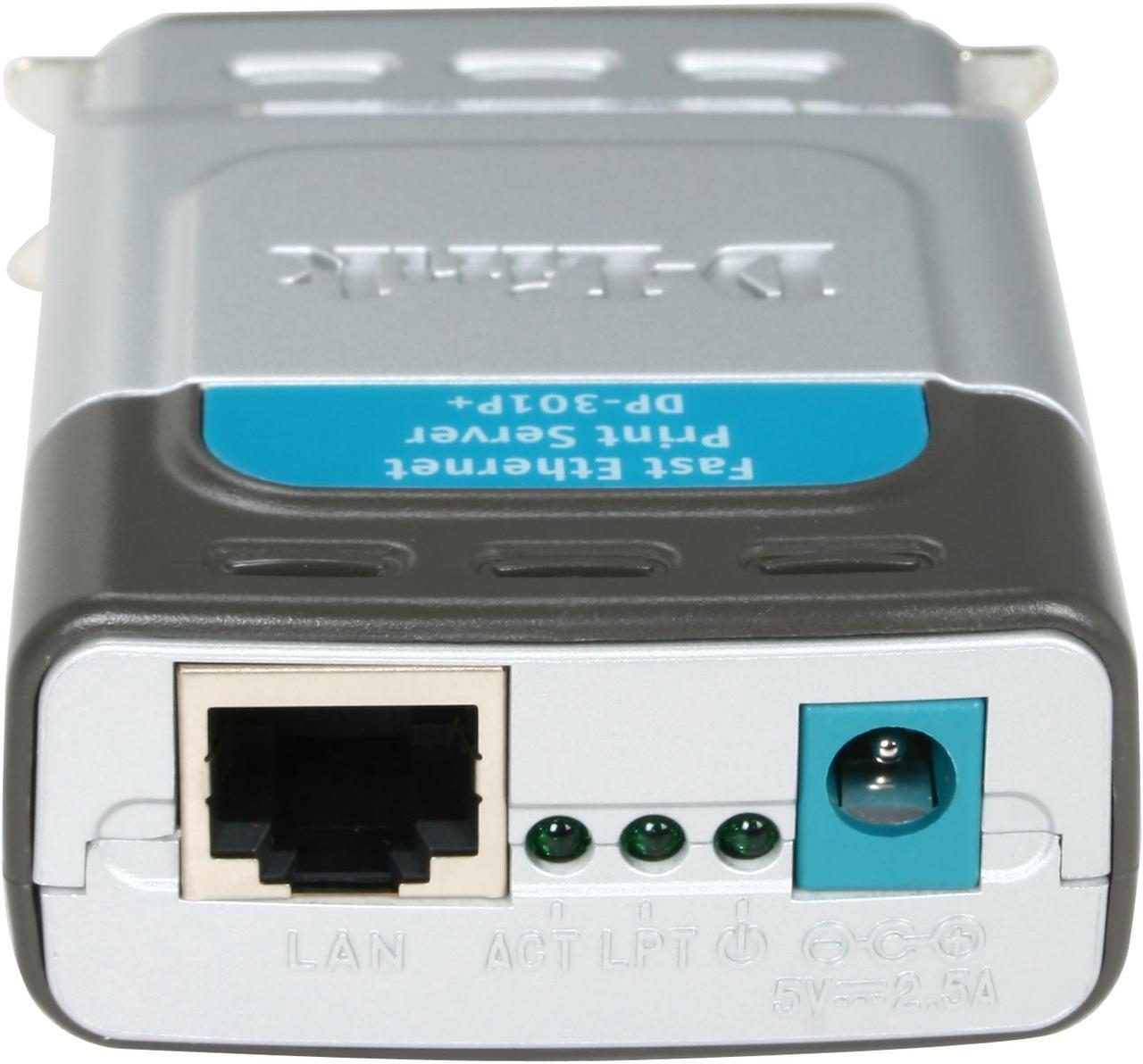 Alt view image 4 of 5 - D-Link DP-301P+ Fast Ethernet Print Server RJ45 Parallel Port with Centronics connector