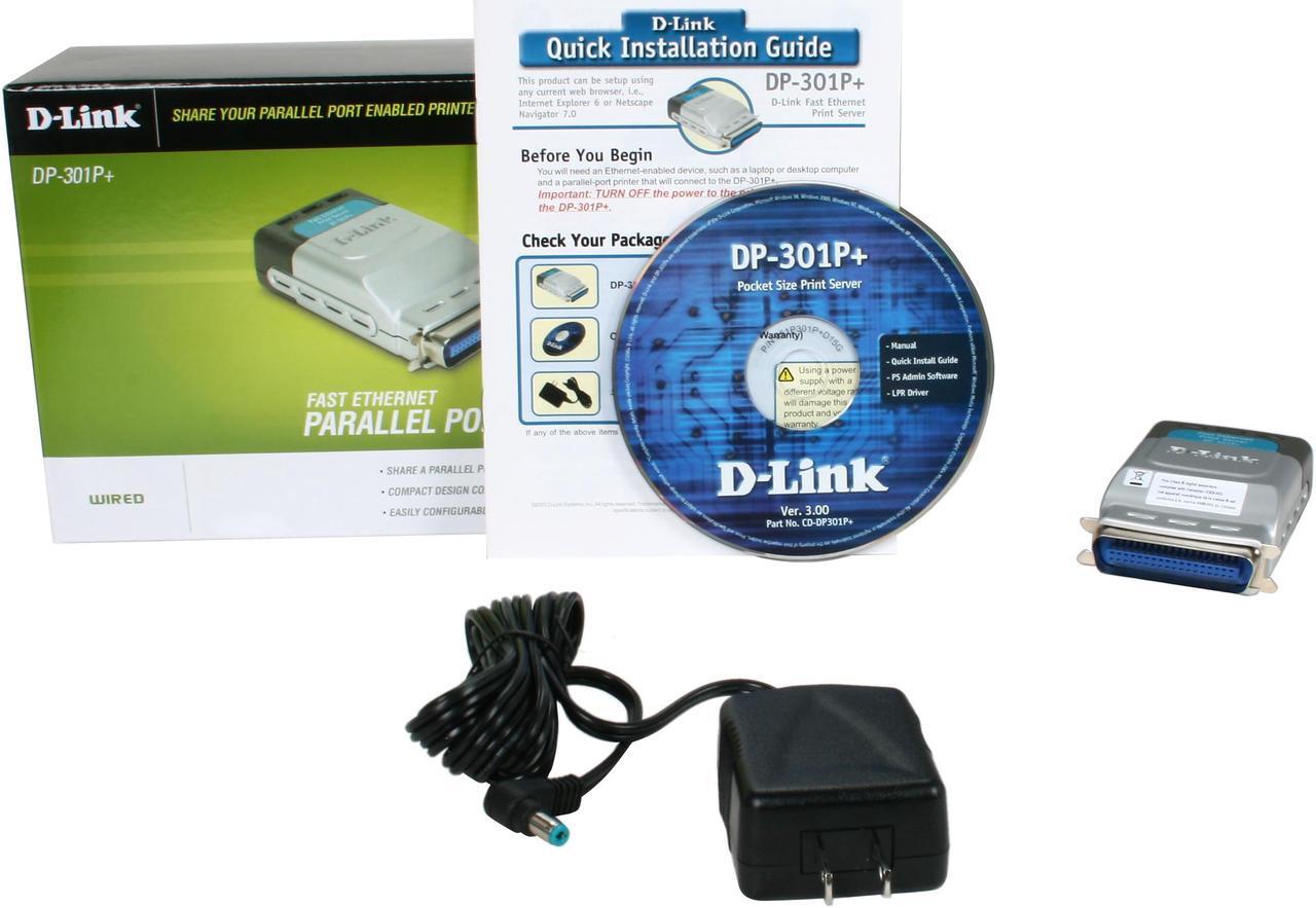 Alt view image 5 of 5 - D-Link DP-301P+ Fast Ethernet Print Server RJ45 Parallel Port with Centronics connector