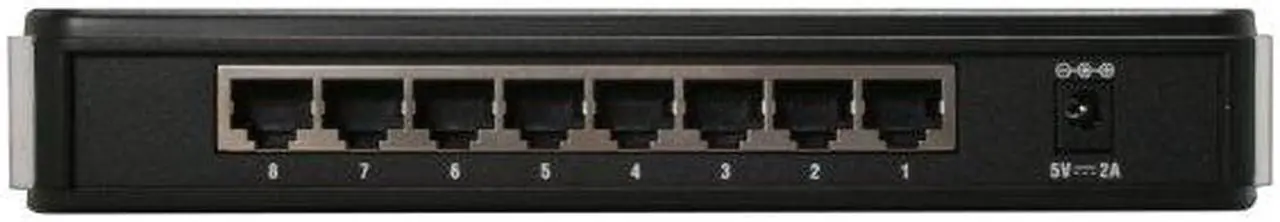 Alt view image 3 of 6 - D-Link DGS-2208 Unmanaged 8-Port Desktop Green Ethernet Switch