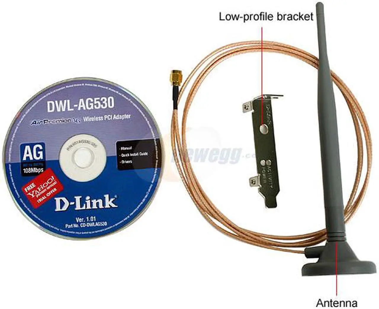 Alt view image 4 of 6 - D-Link DWL-AG530 Wireless Adapter IEEE 802.11a/b/g 32-bit PCI Up to 108Mbps Wireless Data Rates