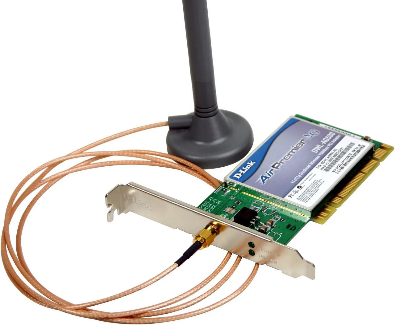 Main image of D-Link DWL-AG530 Wireless Adapter IEEE 802.11a/b/g 32-bit PCI Up to 108Mbps Wireless Data Rates