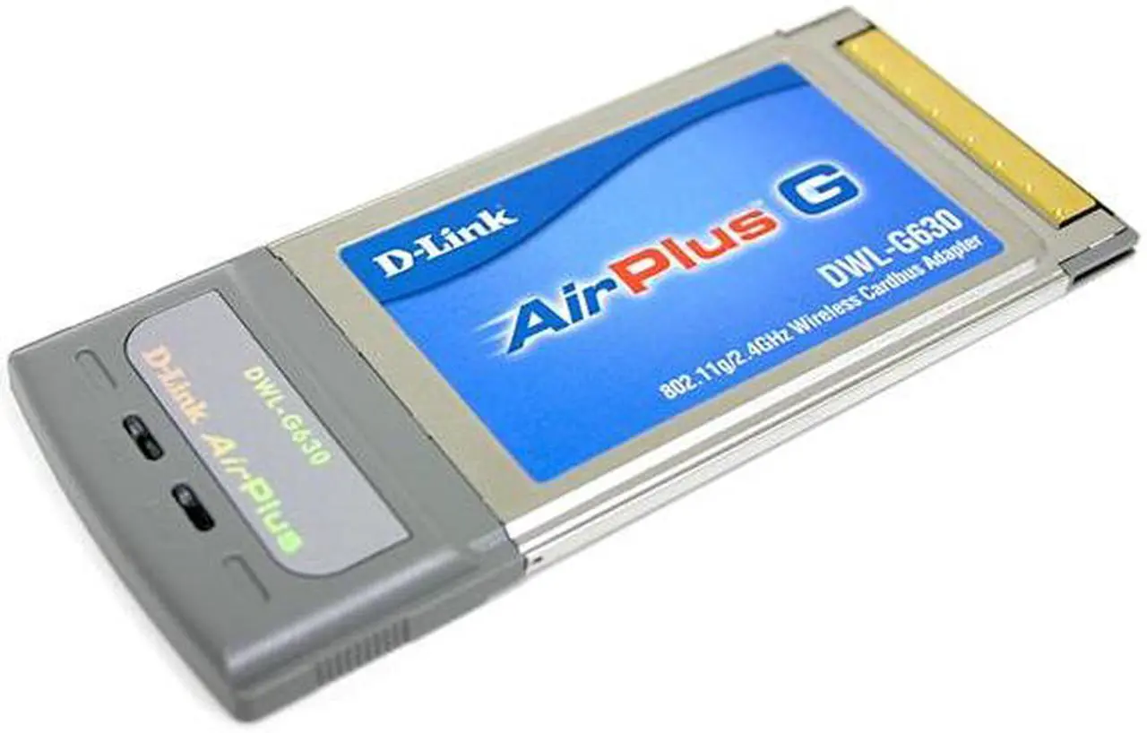 Main image of D-Link AirPlus DWL-G630 G High Speed 2.4GHz 802.11g Wireless Cardbus Adapter