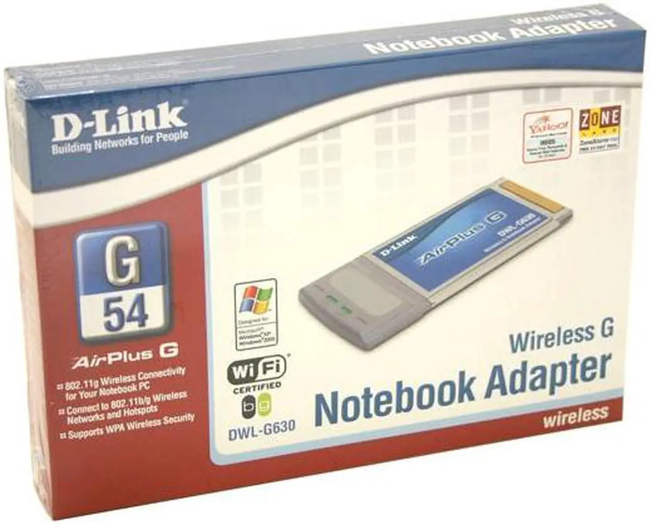 Alt view image 3 of 3 - D-Link AirPlus DWL-G630 G High Speed 2.4GHz 802.11g Wireless Cardbus Adapter
