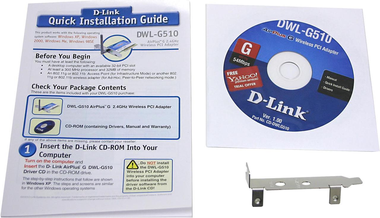 Alt view image 3 of 4 - D-Link DWL-G510 High Speed Wireless Adapter IEEE 802.11b/g 32-bit PCI Up to 54Mbps Wireless Data Rates