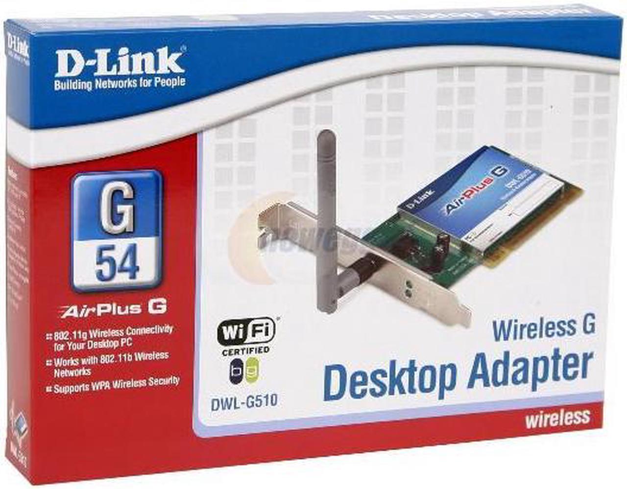 Alt view image 4 of 4 - D-Link DWL-G510 High Speed Wireless Adapter IEEE 802.11b/g 32-bit PCI Up to 54Mbps Wireless Data Rates