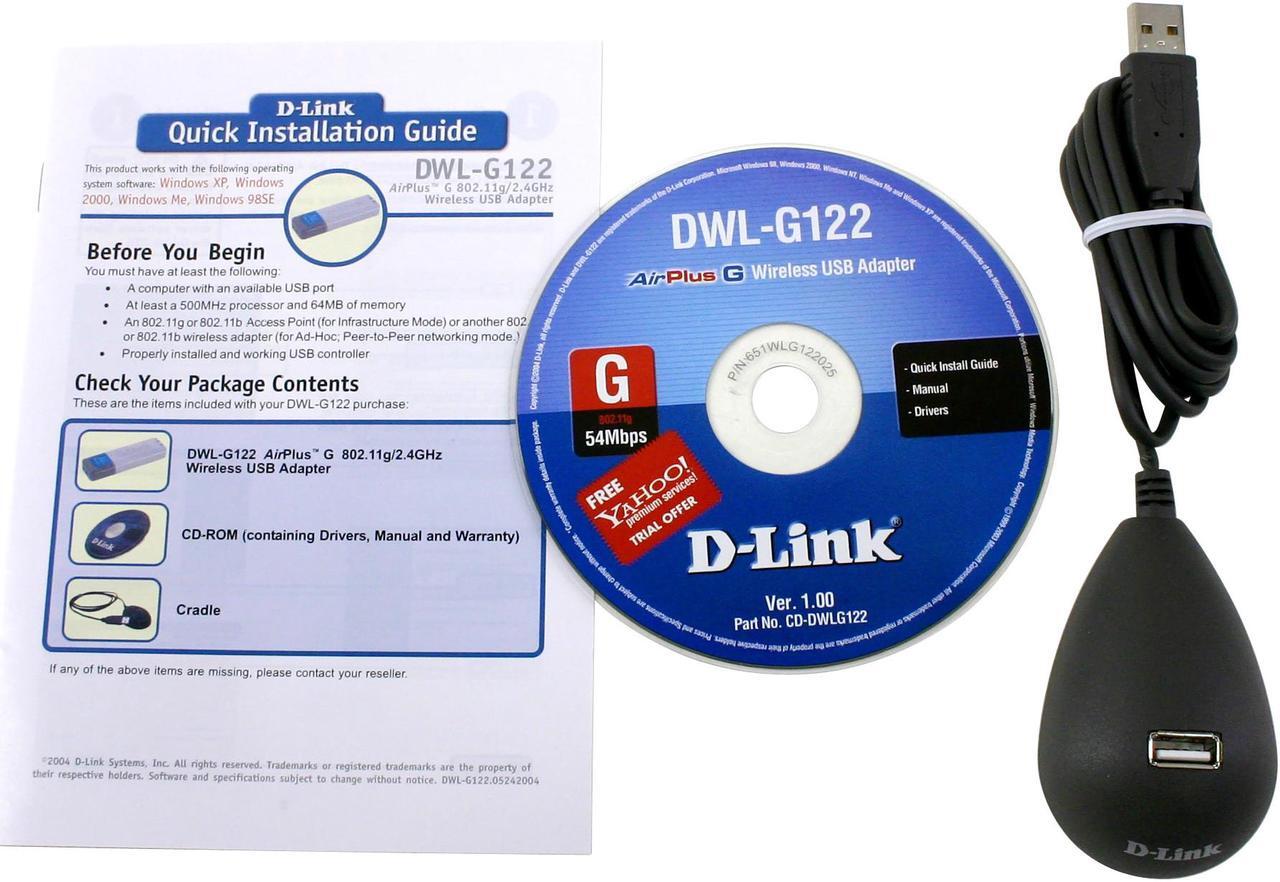 Alt view image 4 of 5 - D-Link DWL-G122 High Speed 2.4GHz Wireless Adapter IEEE 802.11b/g USB 2.0 Up to 54Mbps Wireless Data Rates
