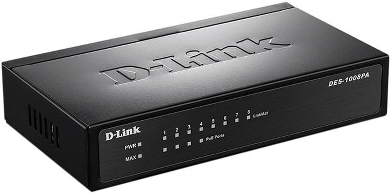 D-Link DES-1008PA Unmanaged Desktop Switch with 4 PoE Ports