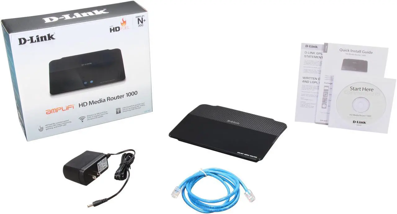 Alt view image 6 of 6 - D-Link Amplifi HD Media Router 1000 (DIR-657) Wireless N300, HD Fuel QoS, USB SharePort, Gigabit