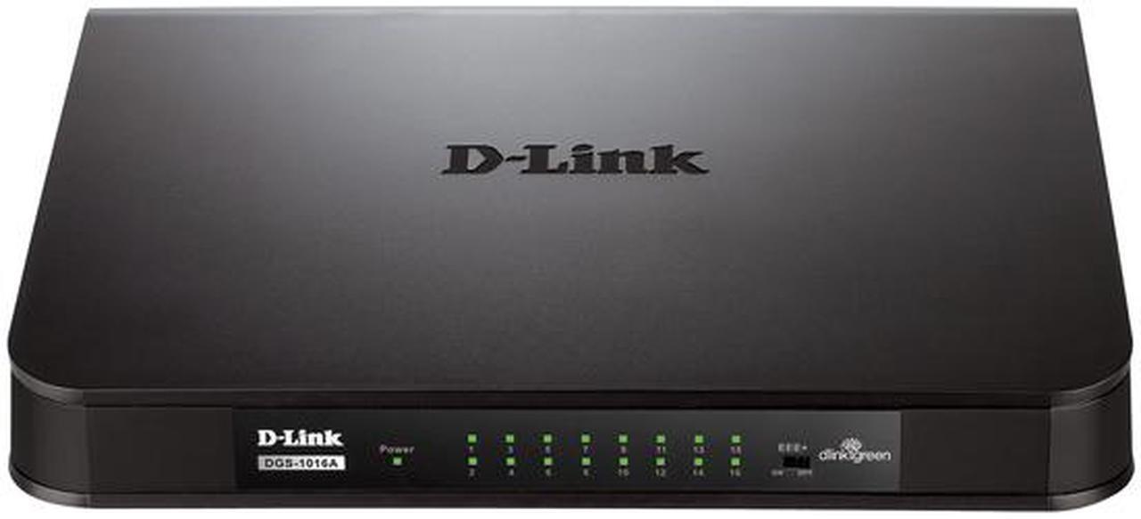 Main image of D-LINK 16-Port Gigabit Unmanaged Desktop Switch (DGS-1016A)
