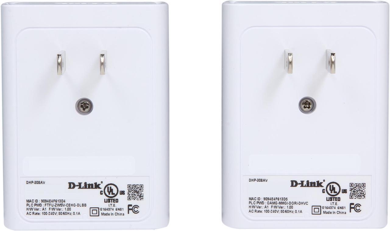Alt view image 6 of 6 - D-Link DHP-309AV PowerLine AV500 Mini Adapter Starter Kit