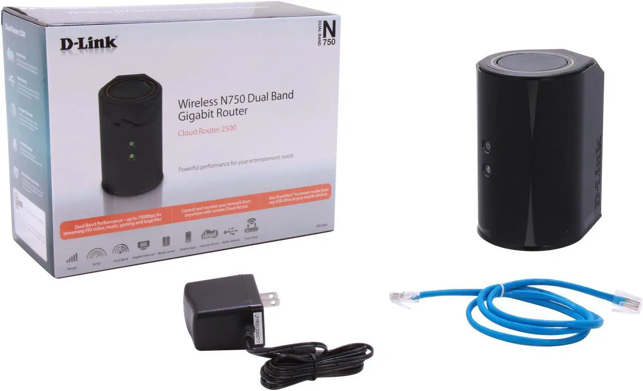Alt view image 5 of 5 - D-Link Cloud Router 2500 (DIR-836L), Wireless N750, Dual-Band, Gigabit Ports, USB SharePort, mydlink enabled