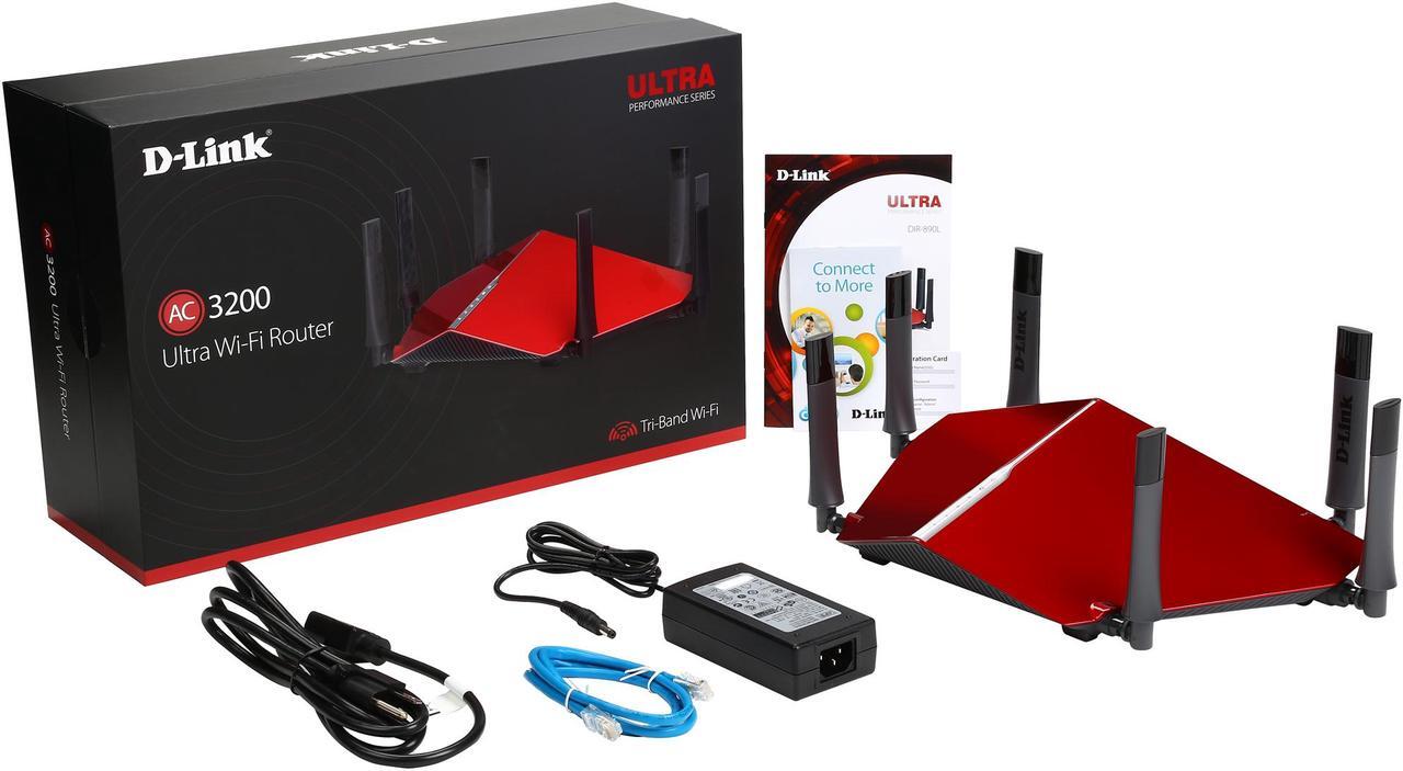 Alt view image 7 of 6 - D-Link DIR-890L/R Wireless AC3200 Ultra Tri-Band Gigabit Router, AC Smartbeam technology