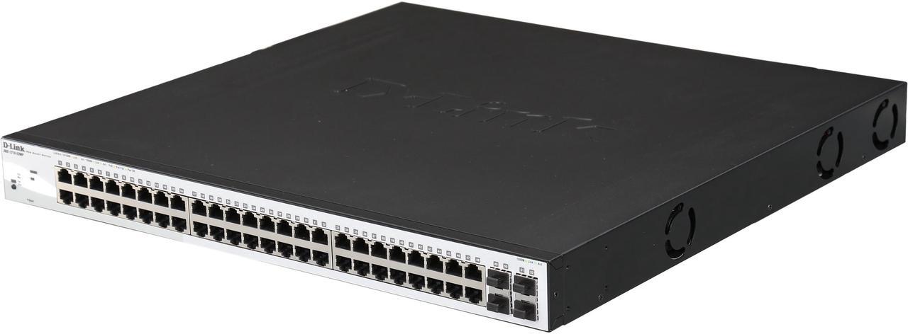 D-Link DGS-1210-52MP 52-Port Gigabit Web Smart PoE Switch Including 4 Gigabit SFP Ports