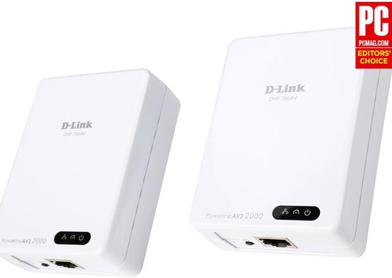 Main image of D-Link DHP-701AV HomePlug AV2 AV2000 MIMO Gigabit Powerline Starter Kit, Up to 2000 Mbps