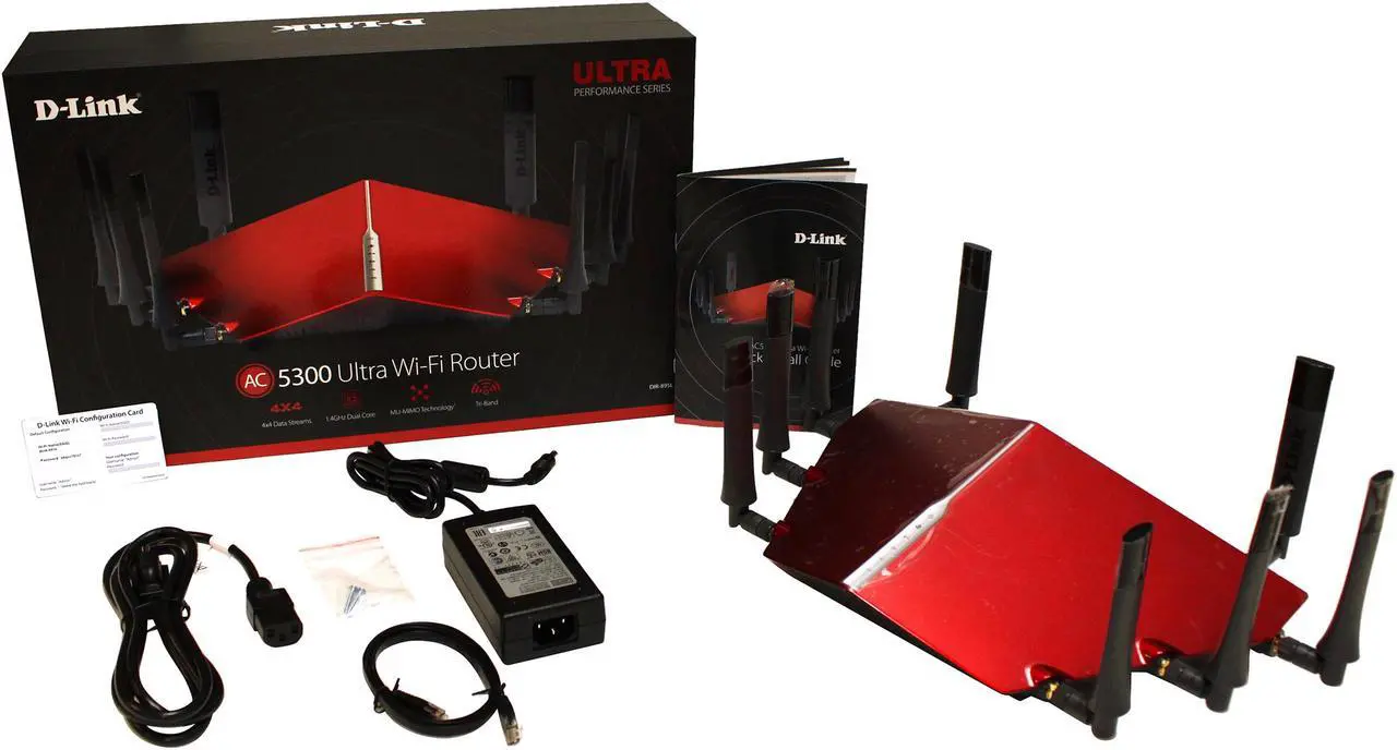 Alt view image 4 of 4 - D-Link DIR-895L/R AC5300 Ultra WiFi Router