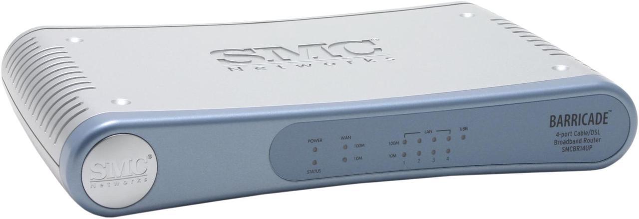 Main image of SMC LG-ERICSSON Barricade SMCBR14UP Broadband Router with Parallel and USB Print Server 1 x 10/100Mbps WAN Ports 4 x 10/100Mbps LAN Ports