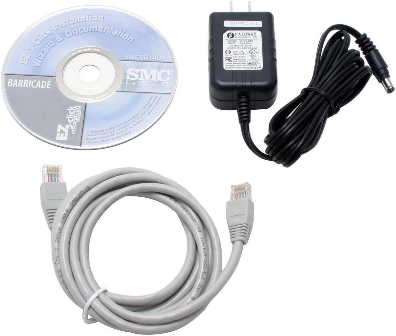 Alt view image 3 of 4 - SMC LG-ERICSSON Barricade SMCBR14UP Broadband Router with Parallel and USB Print Server 1 x 10/100Mbps WAN Ports 4 x 10/100Mbps LAN Ports