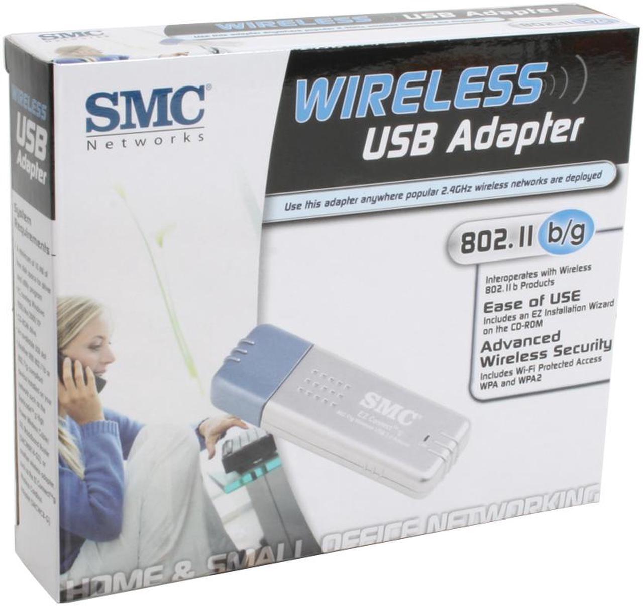 Alt view image 6 of 6 - SMC LG-ERICSSON SMCWUSB-G EZ Connect 2.4GHz Wireless Adapter IEEE 802.11b/g USB 2.0 Up to 54Mbps Wireless Data Rates