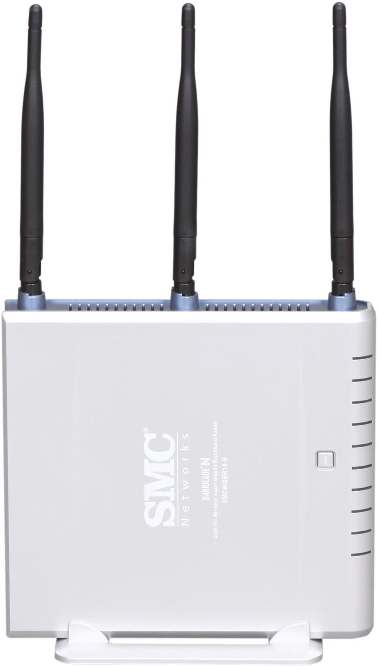 Alt view image 3 of 5 - SMC LG-ERICSSON SMCWGBR14-N 802.11b/g/n Barricade N ProMax Broadband Gigabit Router up to 300Mbps