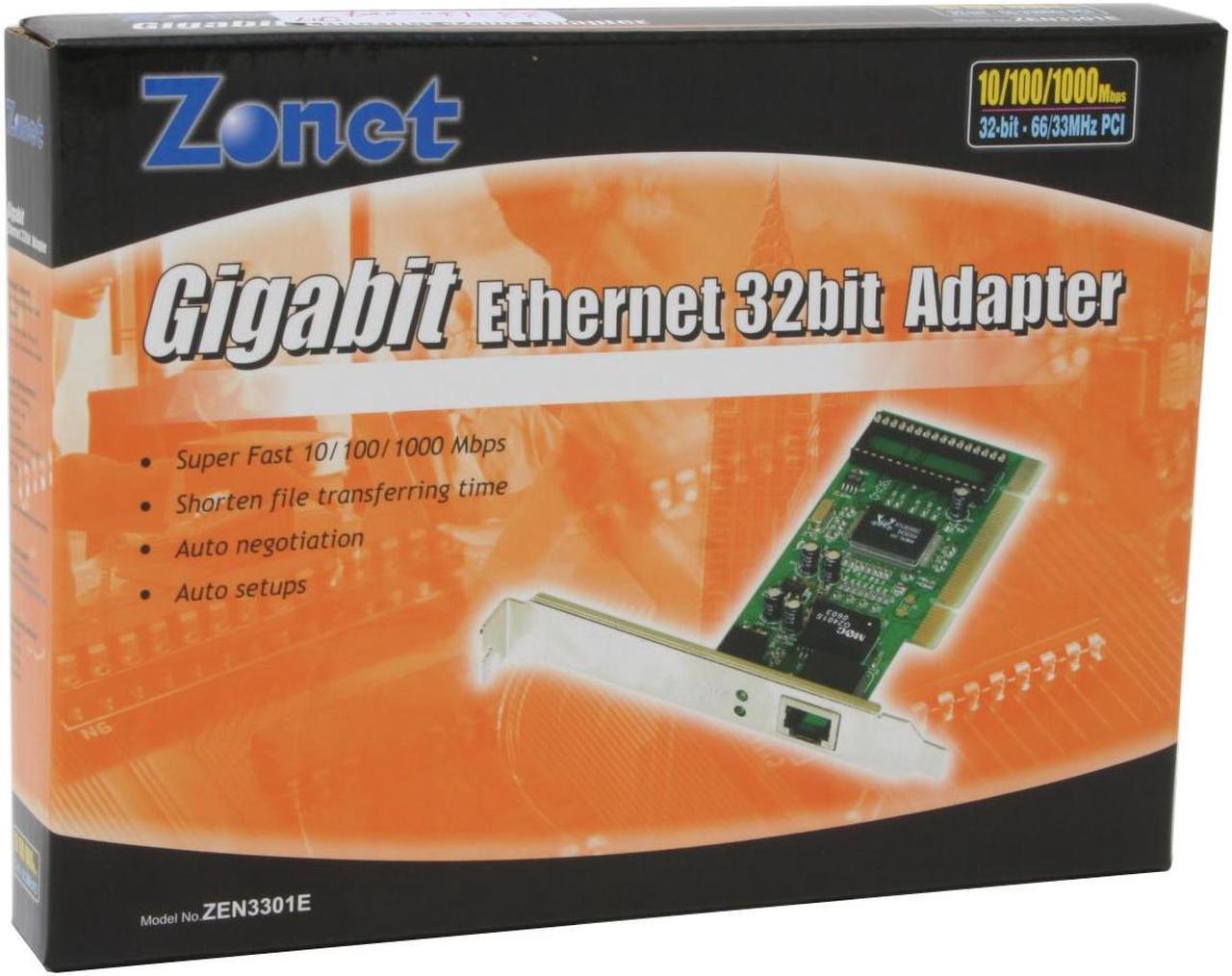 Alt view image 4 of 4 - Zonet ZEN3301E 32-Bit Network Adapter 10/100/1000Mbps PCI 1 x RJ45