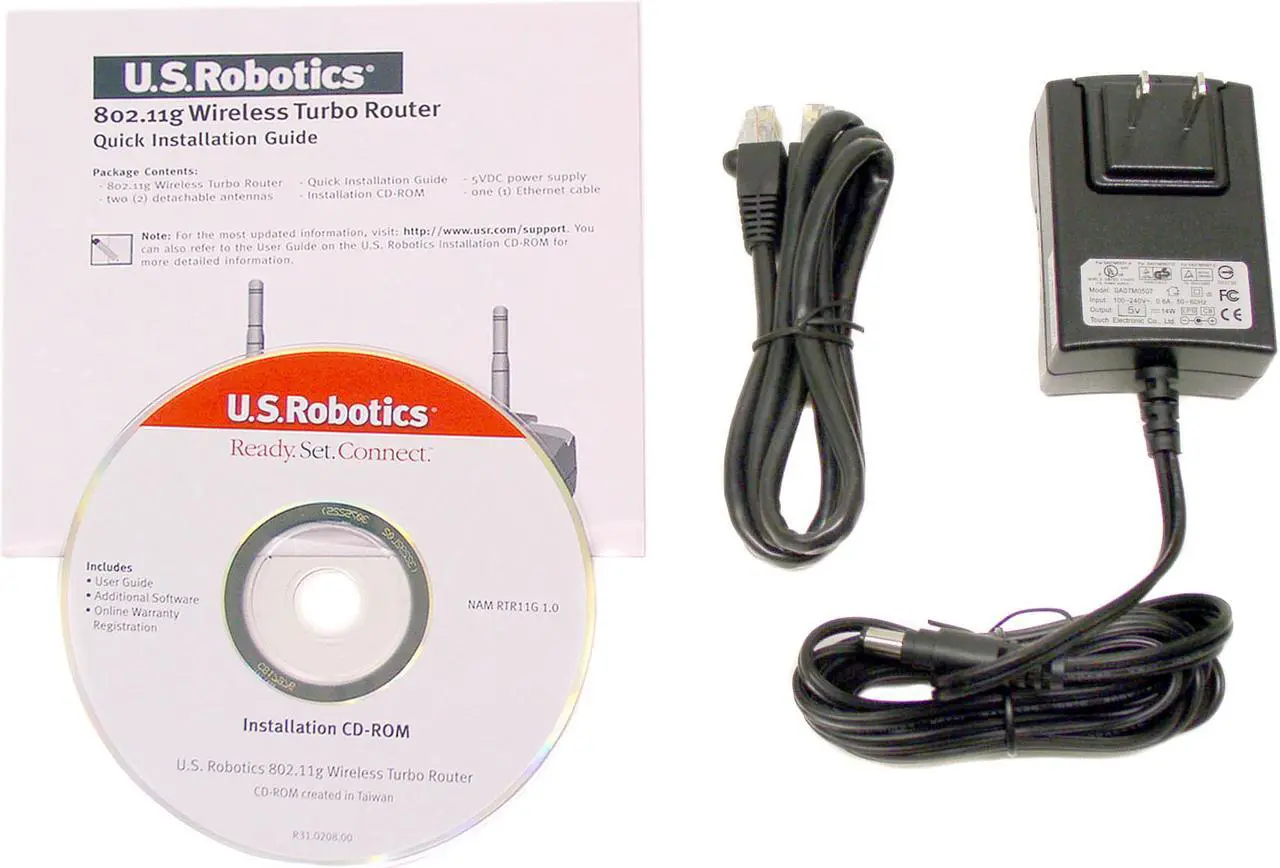 Alt view image 3 of 4 - U.S. Robotics USR8054 Wireless Turbo Router IEEE 802.3, IEEE 802.11b/g