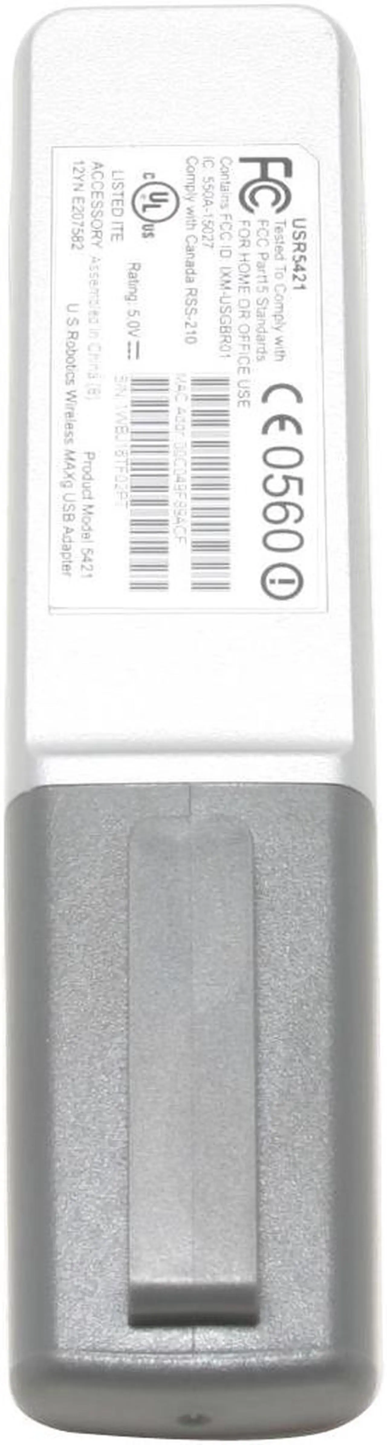 Alt view image 6 of 8 - U.S. Robotics USR5421 Wireless MAXg USB Adapter IEEE 802.11b/g USB 2.0 Up to 125Mbps Wireless Data Rates