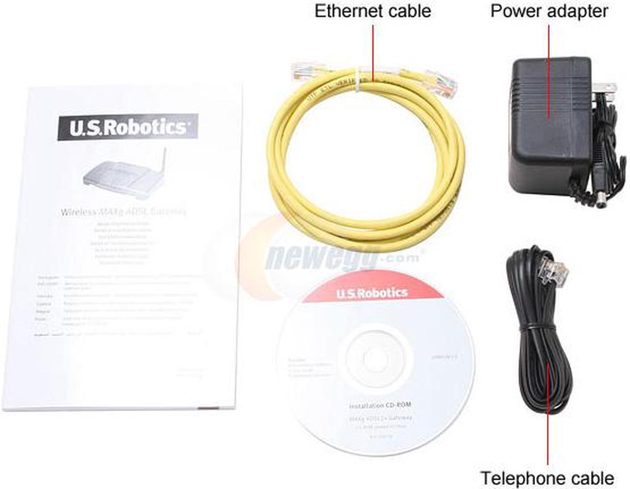 Alt view image 4 of 5 - U.S. Robotics USR9108 Wireless ADSL2+ gateway IEEE 802.3/3u, IEEE 802.11b/g