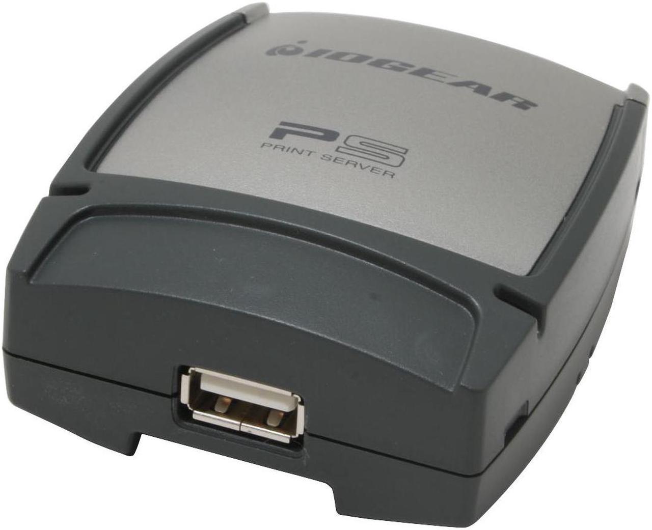 IOGEAR GPSU21 1-Port Print Server RJ45 USB 2.0