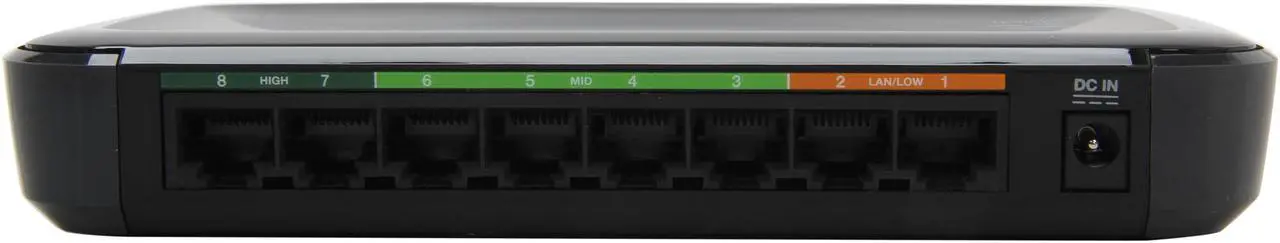 Alt view image 4 of 5 - WD My Net 8-Port Gigabit Switch - 8x Ports, 10/100/1000 Gigabit, Port-Based QoS, Plug-n-Play WDBJVC0000NCH-NESN