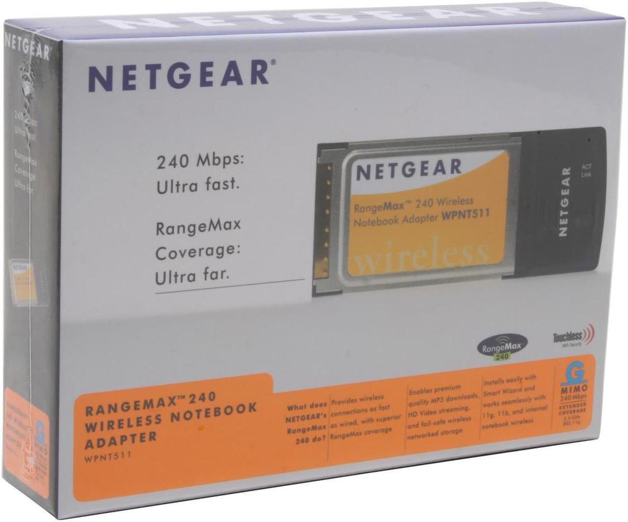 Alt view image 4 of 4 - NETGEAR WPNT511 RangeMax 240 Wireless Notebook Adapter
