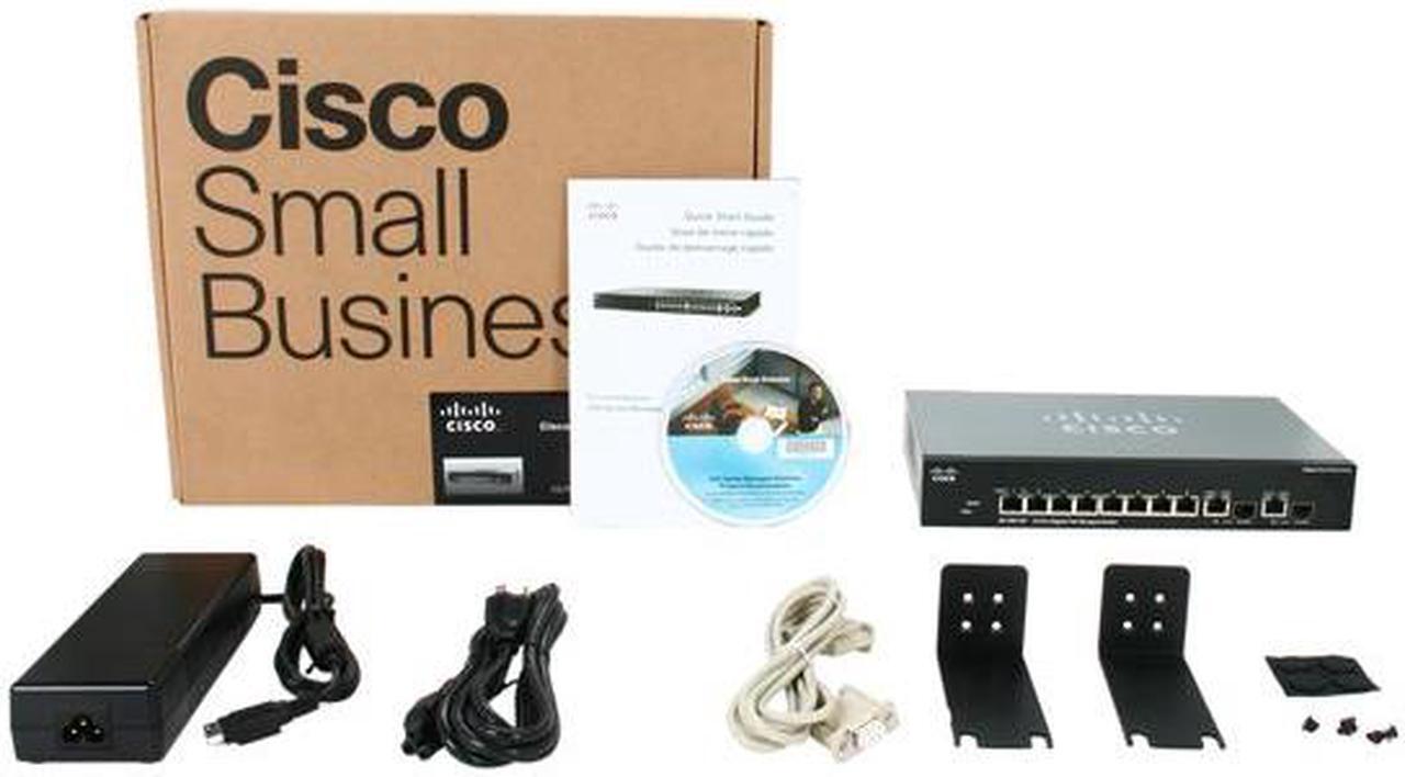 Alt view image 6 of 6 - Cisco SG300-10P (SRW2008P-K9-NA) Gigabit PoE Managed Switch 10-port