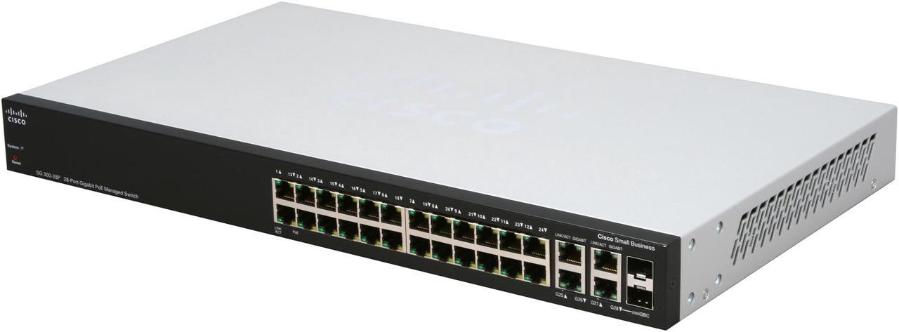 Main image of Cisco SG300-28P (SRW2024P-K9-NA) 28-port Gigabit PoE Managed Switch
